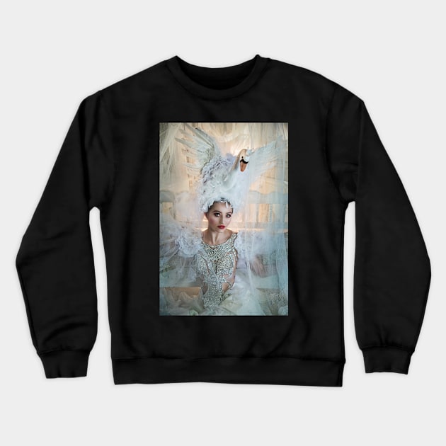 Swan portrait Crewneck Sweatshirt by j-maya